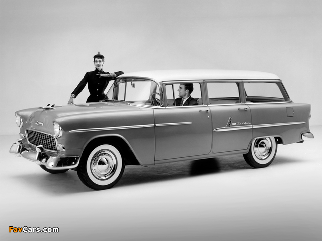 Chevrolet Bel Air Beauville (2409-1062DF) 1955 pictures (640 x 480)