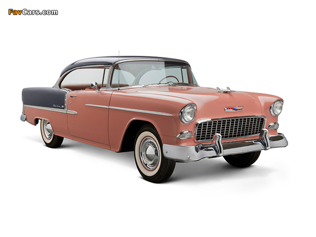 Chevrolet Bel Air Sport Coupe (2454-1037D) 1955 pictures (640 x 480)