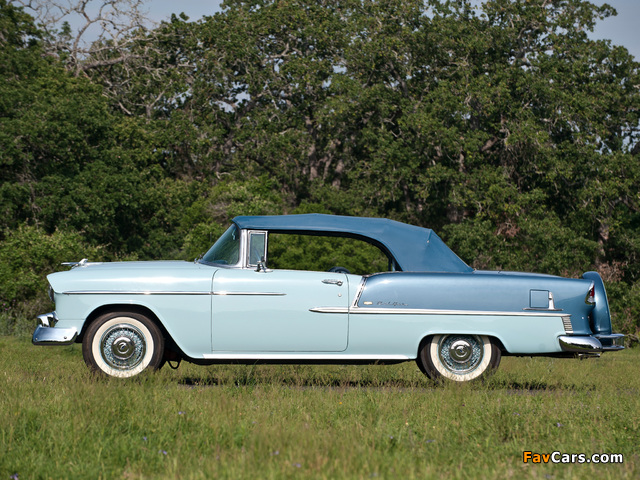 Chevrolet Bel Air Convertible (2434-1067D) 1955 pictures (640 x 480)