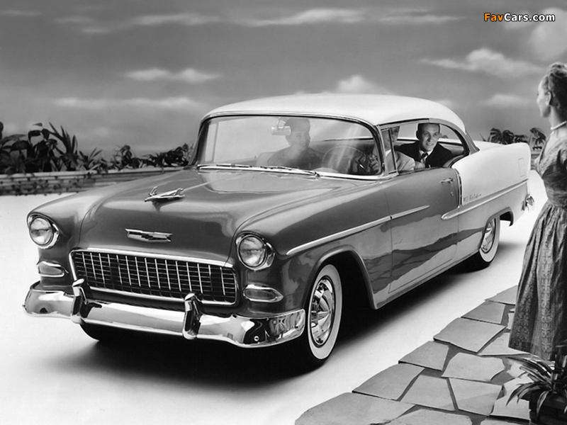 Chevrolet Bel Air Sport Coupe (2454-1037D) 1955 wallpapers (800 x 600)