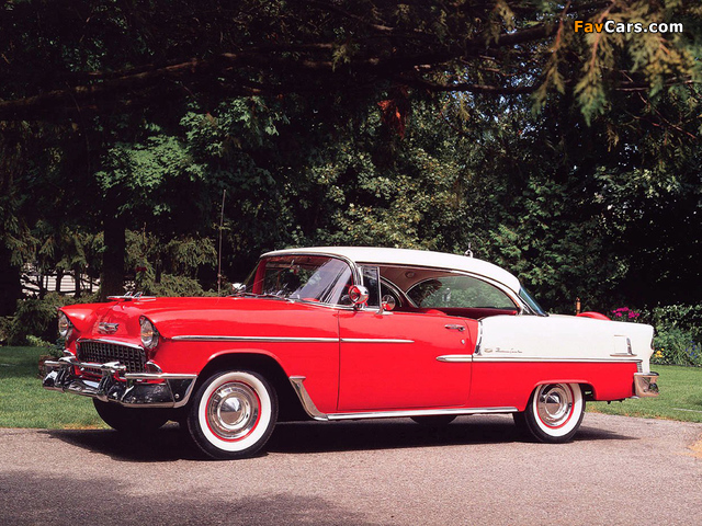 Chevrolet Bel Air Sport Coupe (2454-1037D) 1955 wallpapers (640 x 480)