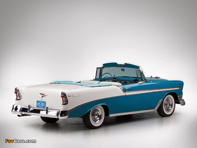 Chevrolet Bel Air Convertible (2434-1067D) 1956 pictures (640 x 480)