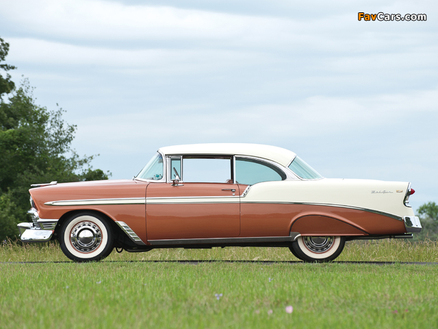 Chevrolet Bel Air Sport Coupe (2454-1037D) 1956 wallpapers (640 x 480)