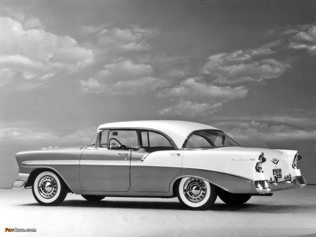 Chevrolet Bel Air Sport Sedan (2413-1039D) 1956 wallpapers (1024 x 768)