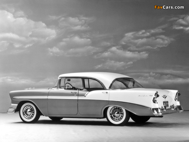 Chevrolet Bel Air Sport Sedan (2413-1039D) 1956 wallpapers (640 x 480)