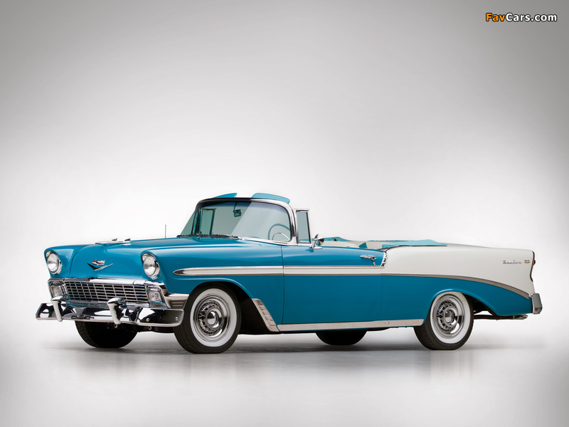 Chevrolet Bel Air Convertible (2434-1067D) 1956 wallpapers (800 x 600)