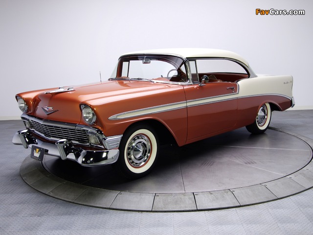 Chevrolet Bel Air Sport Coupe (2454-1037D) 1956 wallpapers (640 x 480)