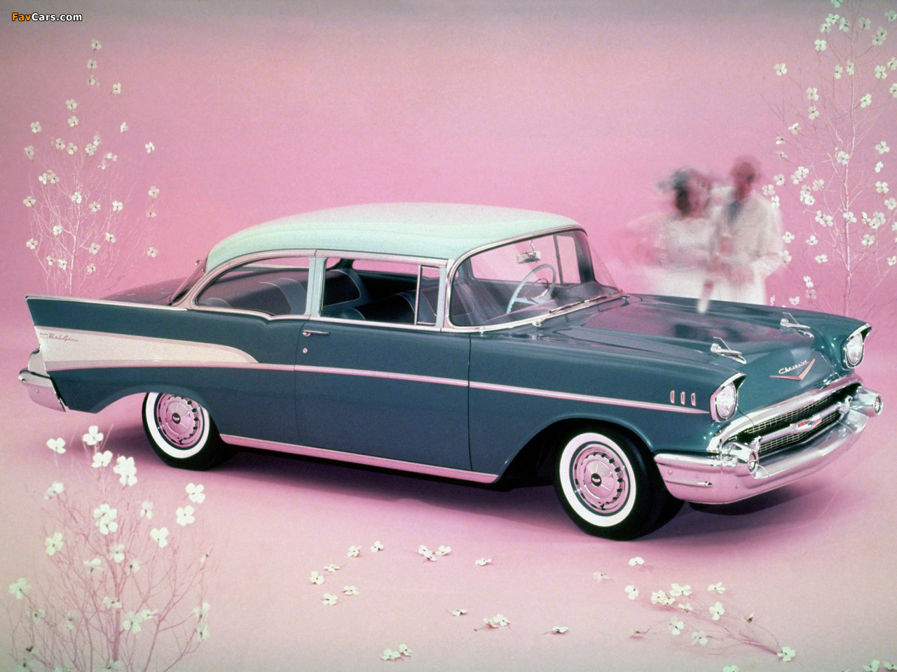 Chevrolet Bel Air 2-door Sedan (2402-1011D) 1957 images (1280 x 960)