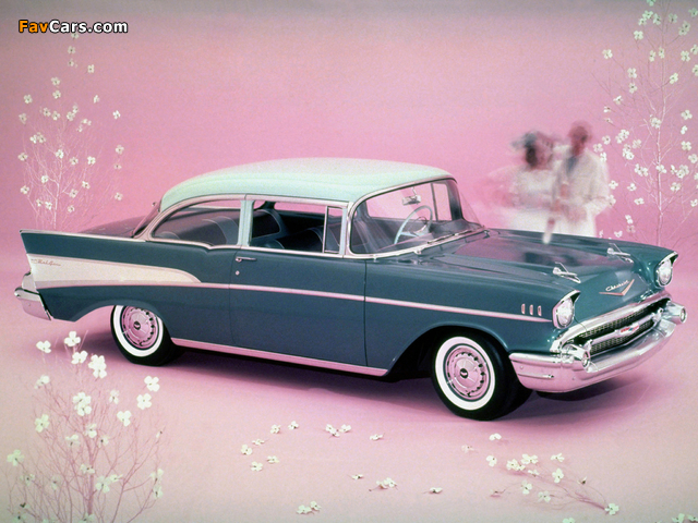 Chevrolet Bel Air 2-door Sedan (2402-1011D) 1957 images (640 x 480)