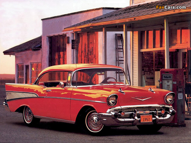 Chevrolet Bel Air Sport Coupe (2454-1037D) 1957 pictures (640 x 480)