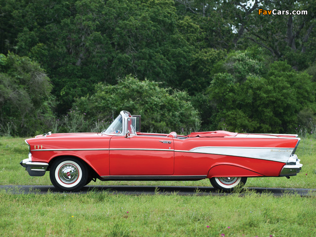 Chevrolet Bel Air Convertible (2434-1067D) 1957 wallpapers (640 x 480)