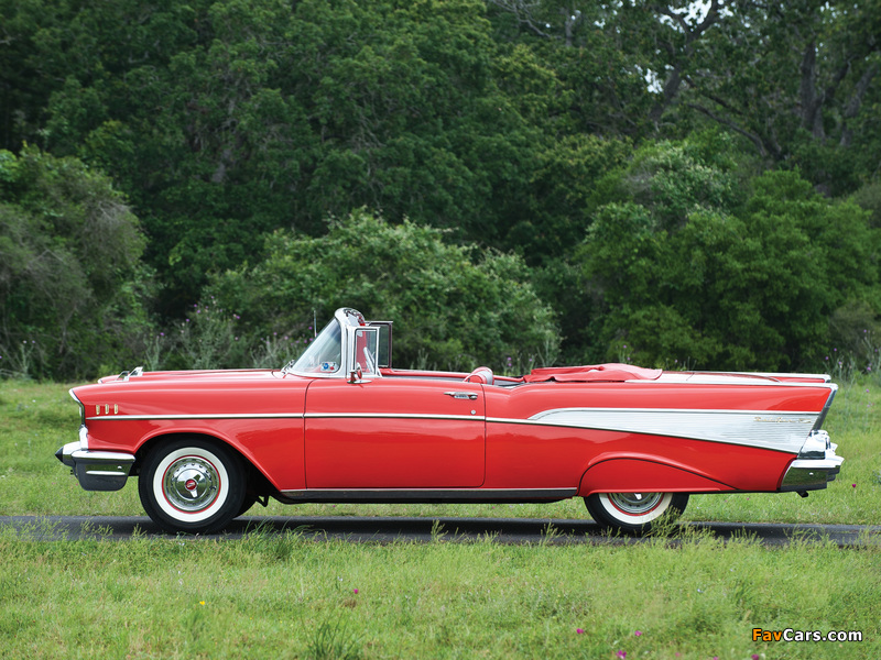 Chevrolet Bel Air Convertible (2434-1067D) 1957 wallpapers (800 x 600)