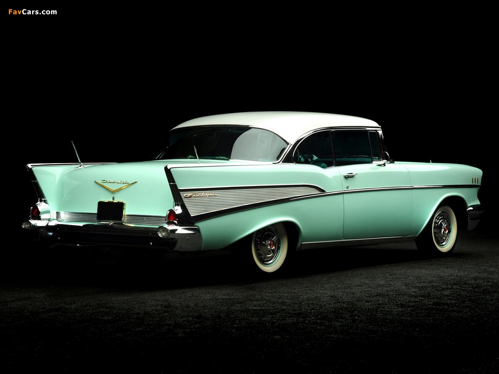 Chevrolet Bel Air Sport Coupe (2454-1037D) 1957 wallpapers (1024 x 768)
