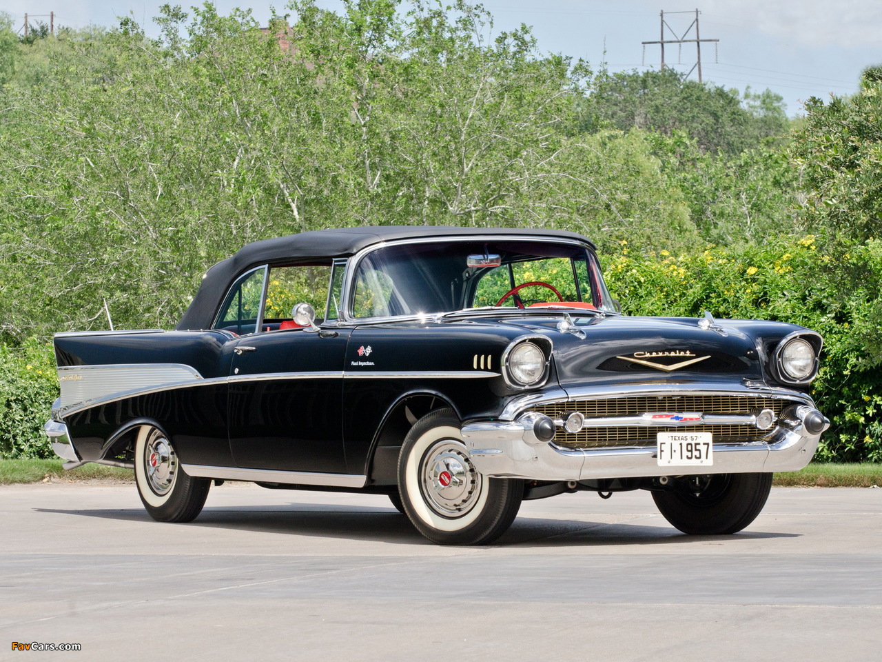 Chevrolet Bel Air Convertible Fuel Injection (2434-1067D) 1957 wallpapers (1280 x 960)