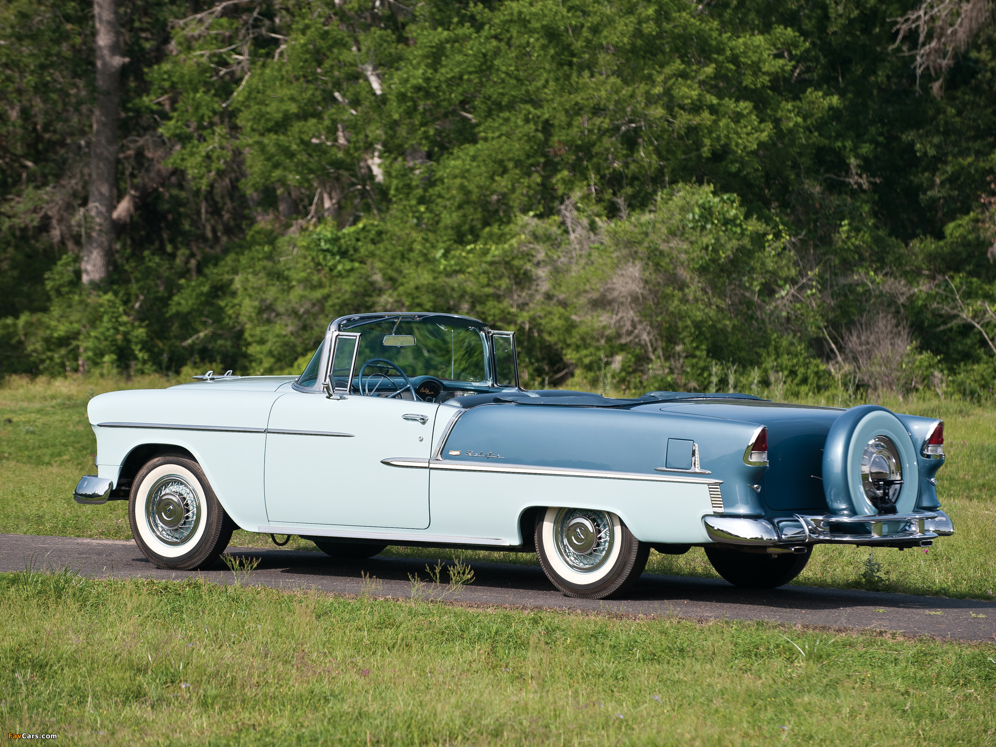 Images of Chevrolet Bel Air Convertible (2434-1067D) 1955 (2048 x 1536)