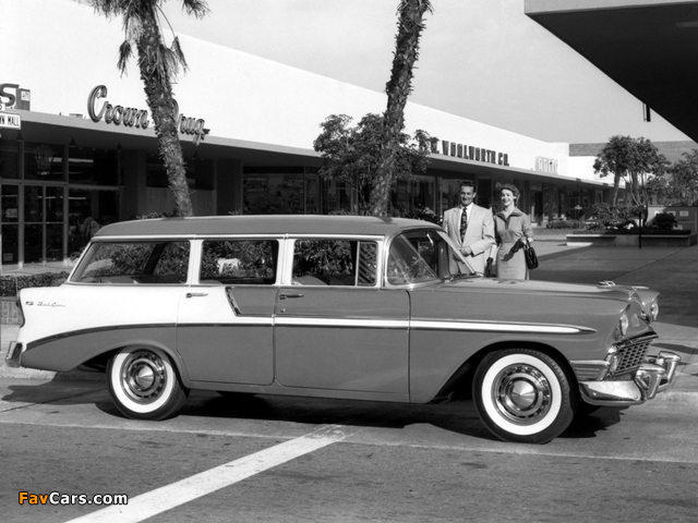 Photos of Chevrolet Bel Air Beauville Station Wagon (2419-1062DF) 1956 (640 x 480)