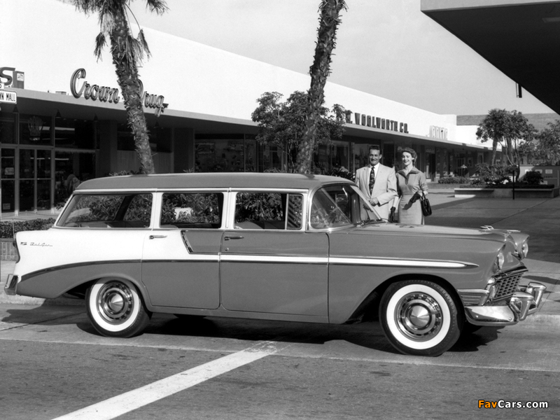 Photos of Chevrolet Bel Air Beauville Station Wagon (2419-1062DF) 1956 (800 x 600)