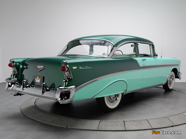 Photos of Chevrolet Bel Air 2-door Sedan (2402-1011D) 1956 (640 x 480)