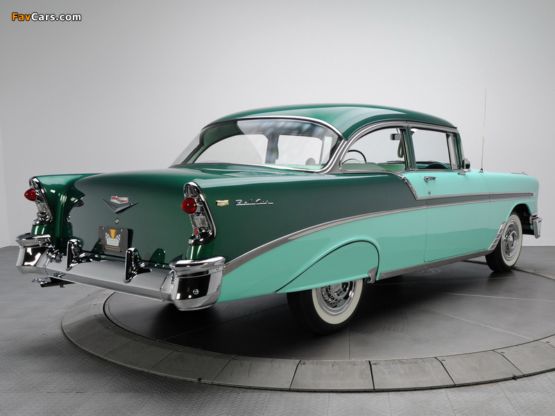 Photos of Chevrolet Bel Air 2-door Sedan (2402-1011D) 1956 (800 x 600)