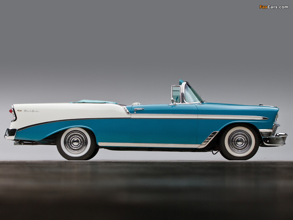 Photos of Chevrolet Bel Air Convertible (2434-1067D) 1956 (1024 x 768)