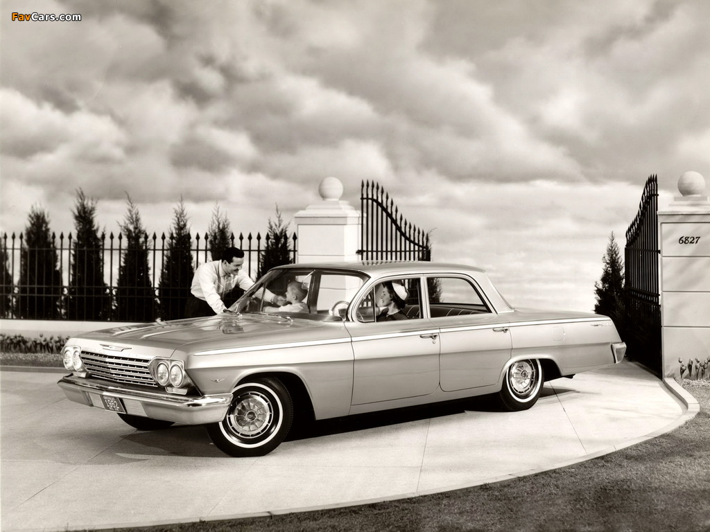 Photos of Chevrolet Bel Air 4-door Sedan (1619) 1962 (1024 x 768)