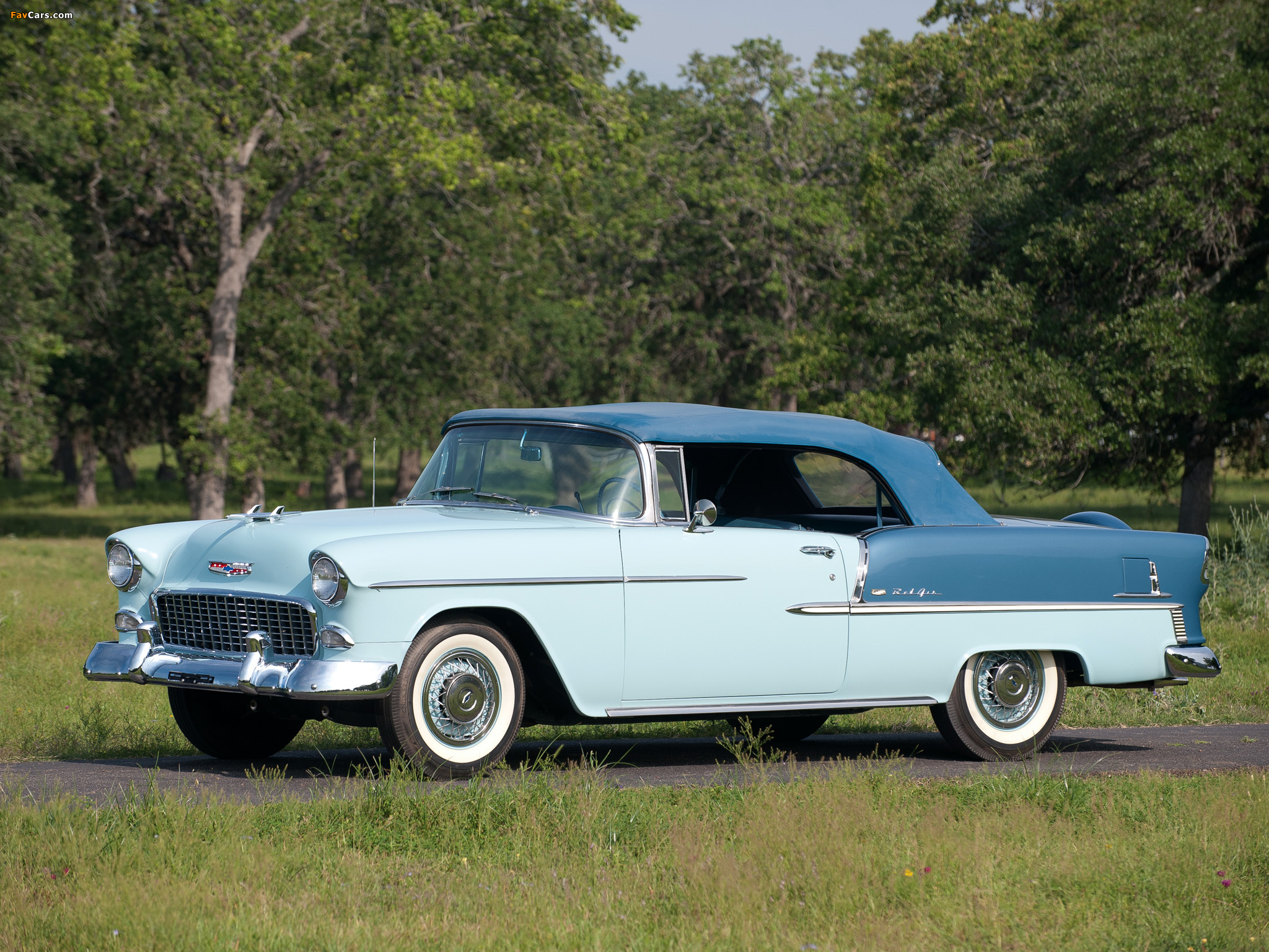 Pictures of Chevrolet Bel Air Convertible (2434-1067D) 1955 (2048 x 1536)