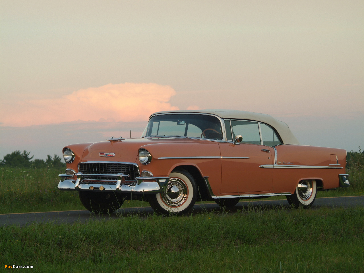 Pictures of Chevrolet Bel Air Convertible (2434-1067D) 1955 (1280 x 960)