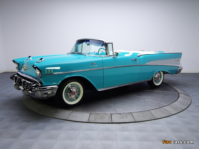 Pictures of Chevrolet Bel Air Convertible Fuel Injection (2434-1067D) 1957 (640 x 480)