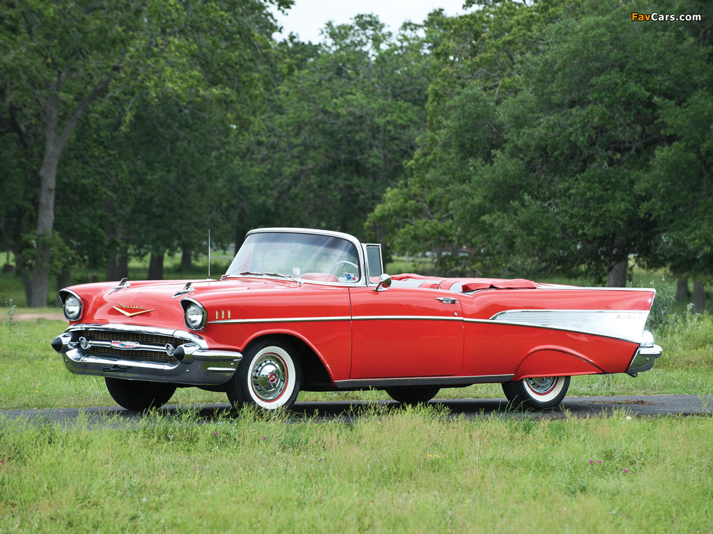 Pictures of Chevrolet Bel Air Convertible (2434-1067D) 1957 (1024 x 768)