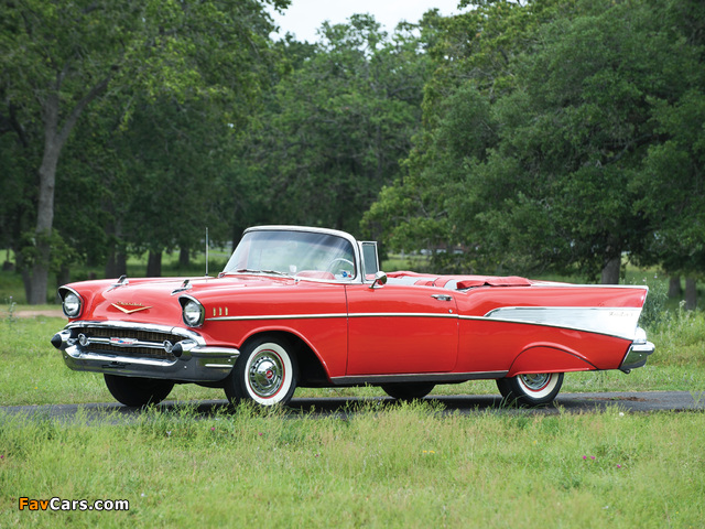 Pictures of Chevrolet Bel Air Convertible (2434-1067D) 1957 (640 x 480)