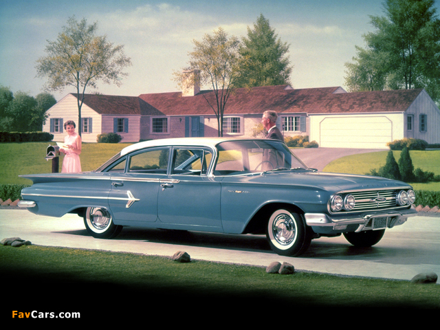 Chevrolet Bel Air 4-door Sedan 1960 wallpapers (640 x 480)