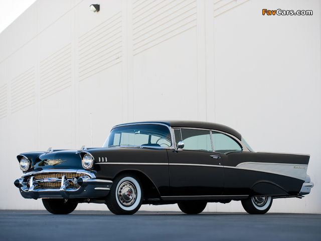 Chevrolet Bel Air Sport Coupe (2454-1037D) 1957 wallpapers (640 x 480)