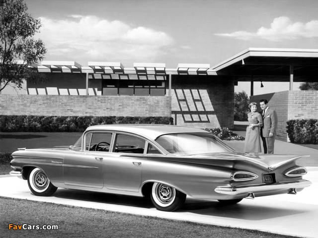 Pictures of Chevrolet Biscayne 4-door Sedan 1959 (640 x 480)