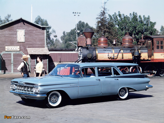 Chevrolet Brookwood Station Wagon 1959 wallpapers (640 x 480)