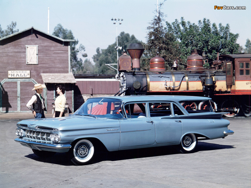 Chevrolet Brookwood Station Wagon 1959 wallpapers (800 x 600)