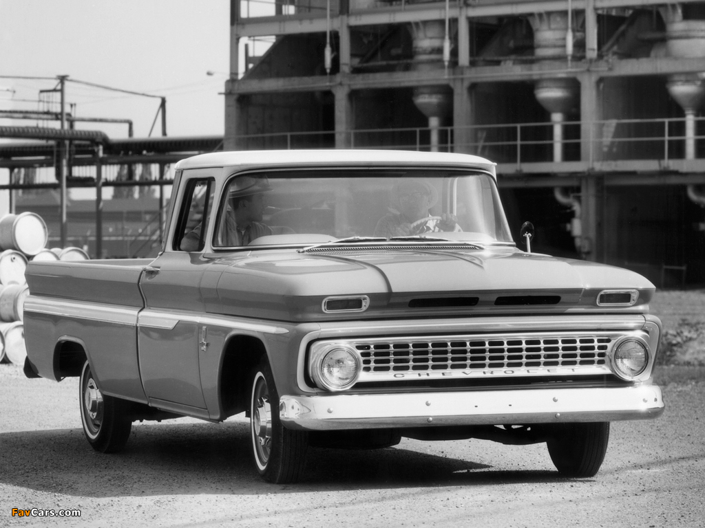 Pictures of Chevrolet C10 Fleetside Pickup (C1434) 1963 (1024 x 768)