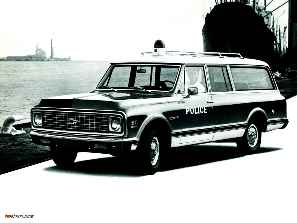 Chevrolet C10 Suburban Police 1971 wallpapers (1024 x 768)