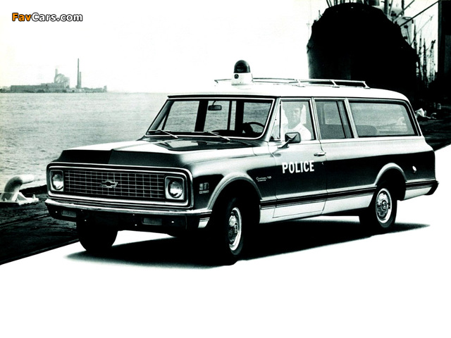 Chevrolet C10 Suburban Police 1971 wallpapers (640 x 480)