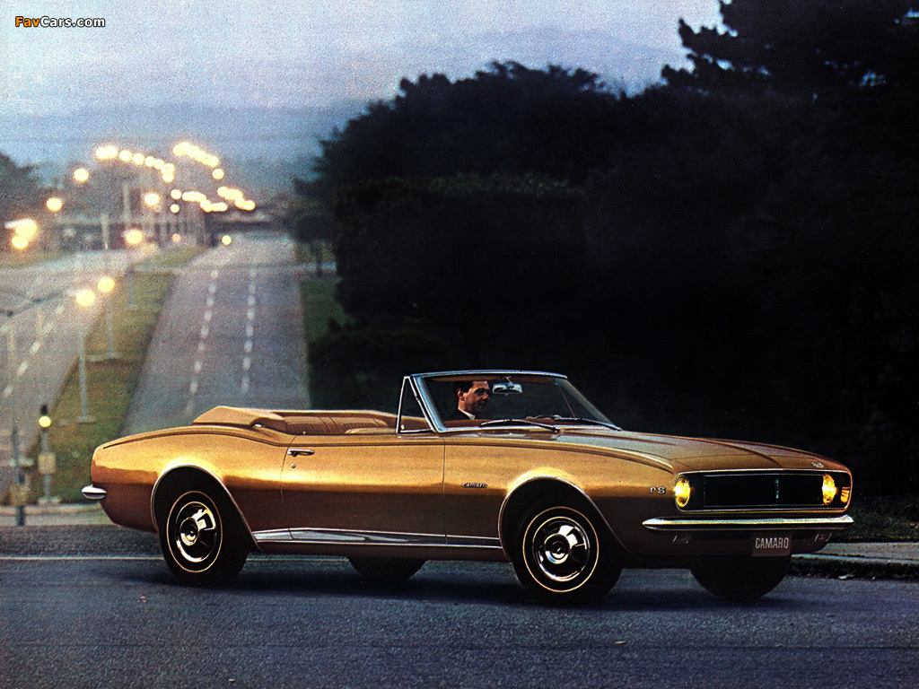 Chevrolet Camaro RS Convertible 1967 wallpapers (1024 x 768)