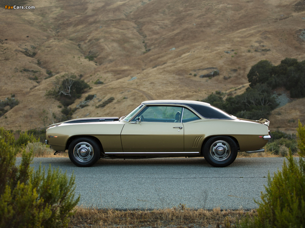 Chevrolet Camaro Z/28 with Vinyl Roof Cover (12437) 1969 images (1024 x 768)