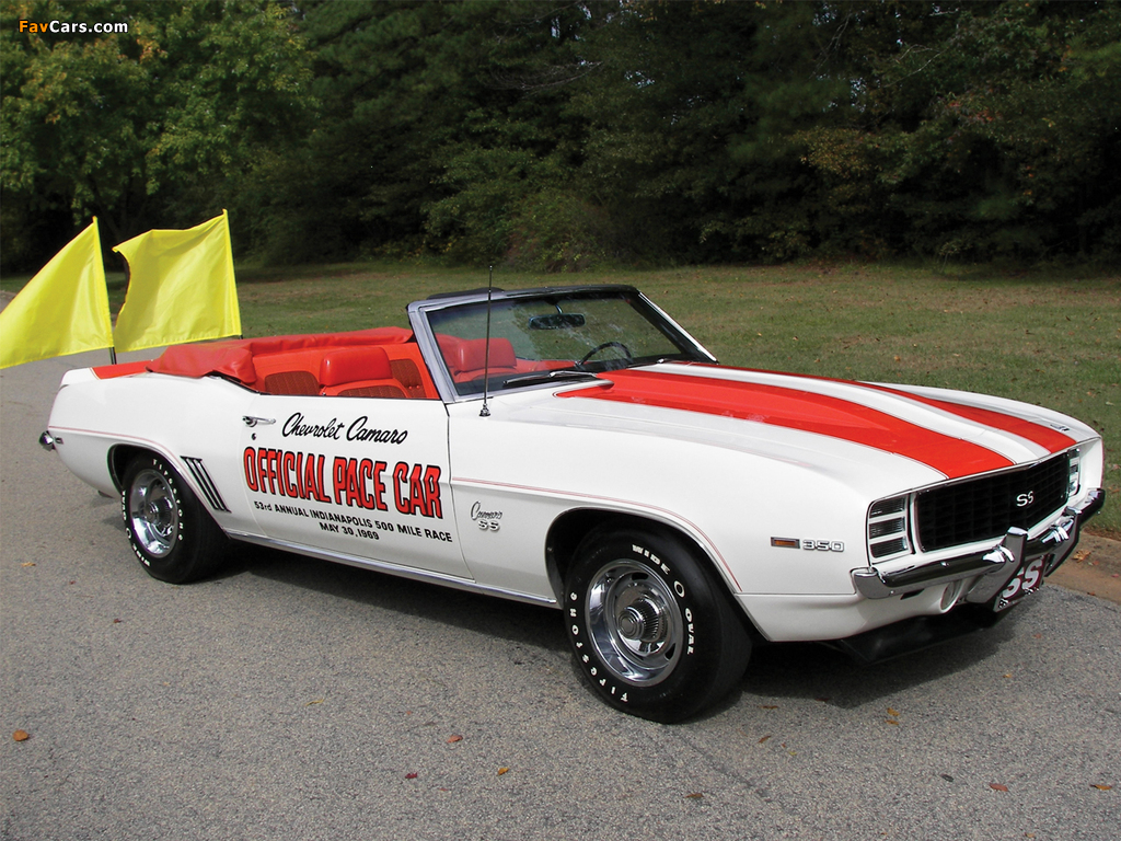 Chevrolet Camaro RS/SS 350 Convertible Indy 500 Pace Car 1969 images (1024 x 768)