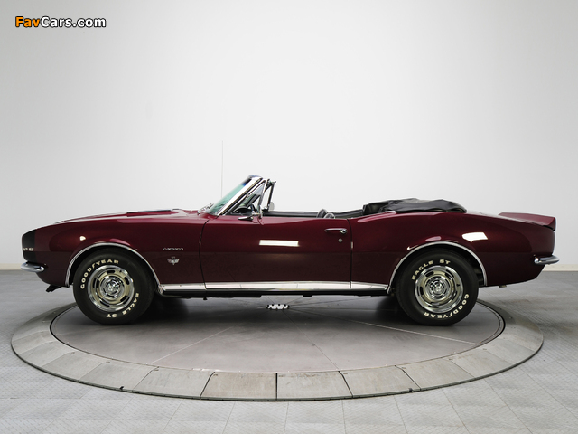 Chevrolet Camaro RS 327 Convertible (12467) 1967 wallpapers (640 x 480)