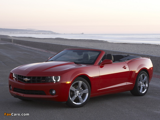 Chevrolet Camaro RS Convertible 2011–13 wallpapers (640 x 480)