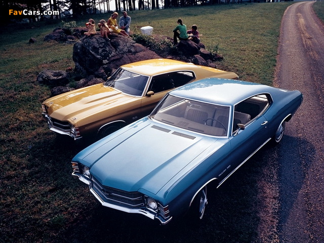 Chevrolet Chevelle Malibu 350 Hardtop Coupe & Chevelle SS 454 Hardtop Coupe 1971 images (640 x 480)