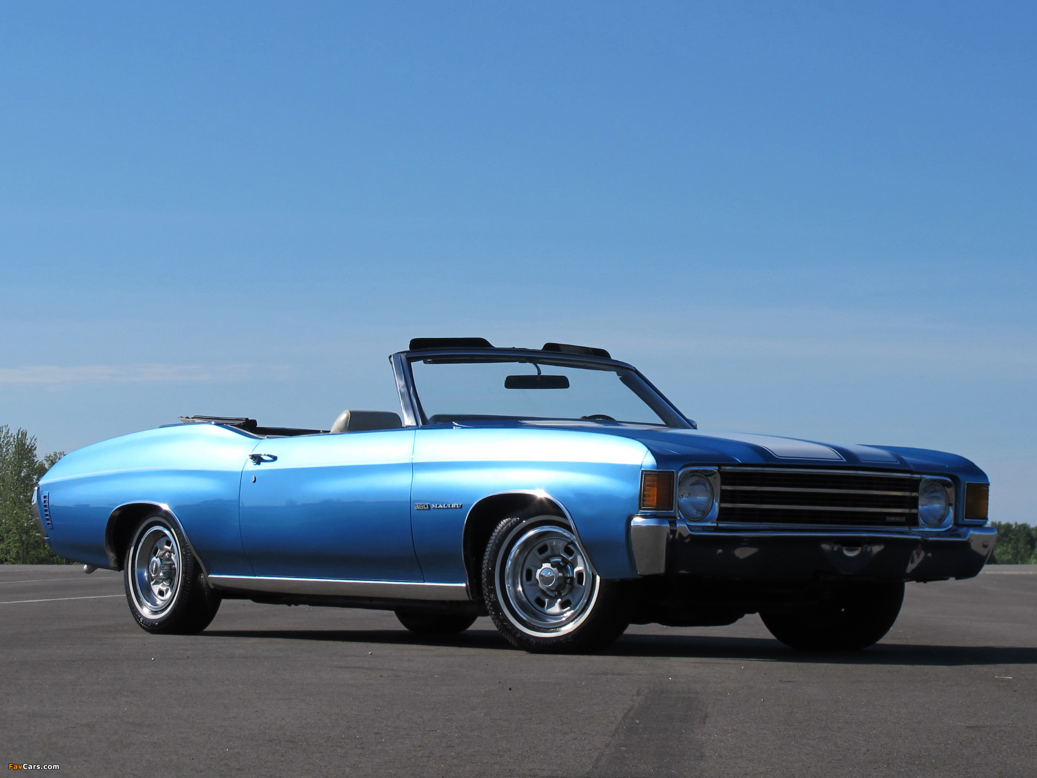 Photos of Chevrolet Chevelle Malibu 350 Convertible (1D67) 1972 (2048 x 1536)