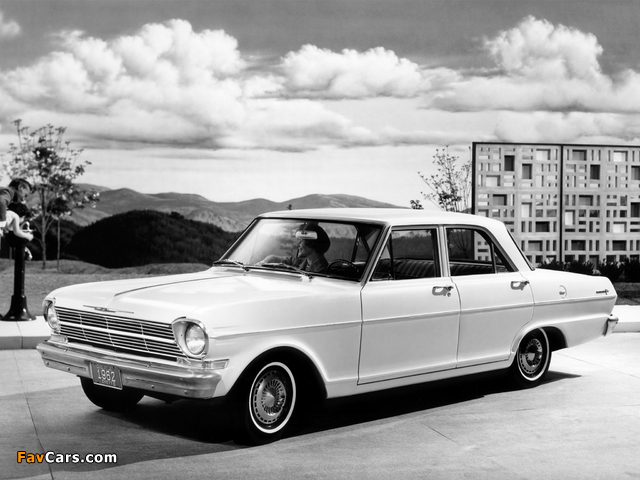 Chevrolet Chevy II 300 4-door Sedan 1962 pictures (640 x 480)