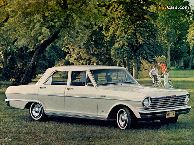 Chevrolet Chevy II Nova 400 4-door Sedan (04-69) 1964 wallpapers (640 x 480)