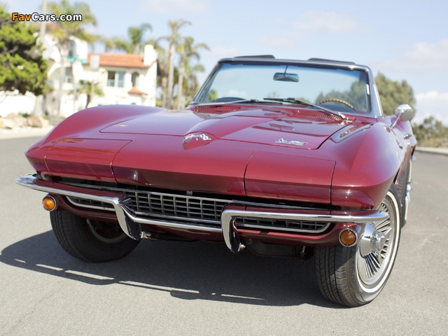 Chevrolet Corvette Sting Ray 327 Convertible (C2) 1966 images (640 x 480)