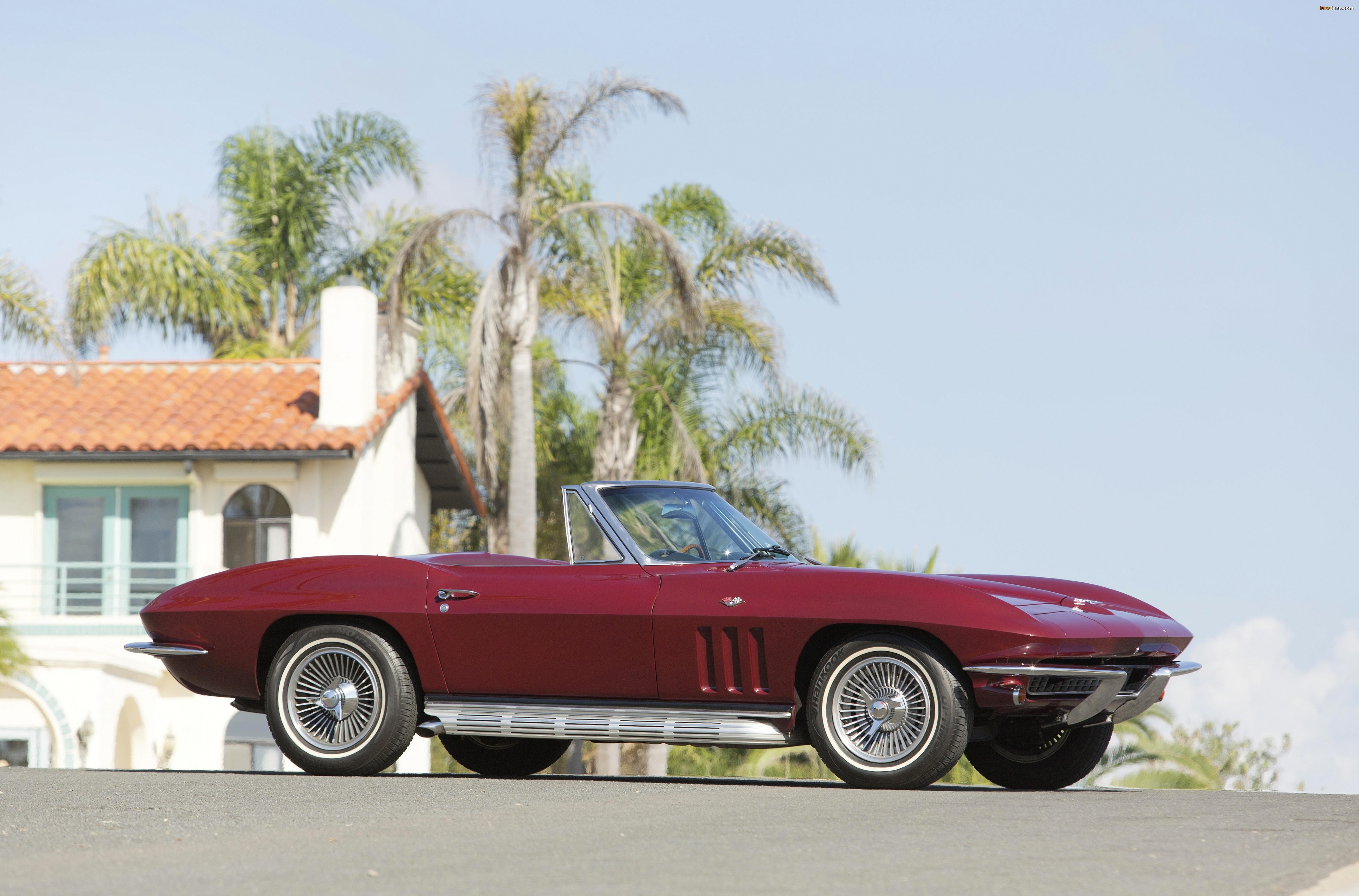 Chevrolet Corvette Sting Ray 327 Convertible (C2) 1966 pictures (4096 x 2702)