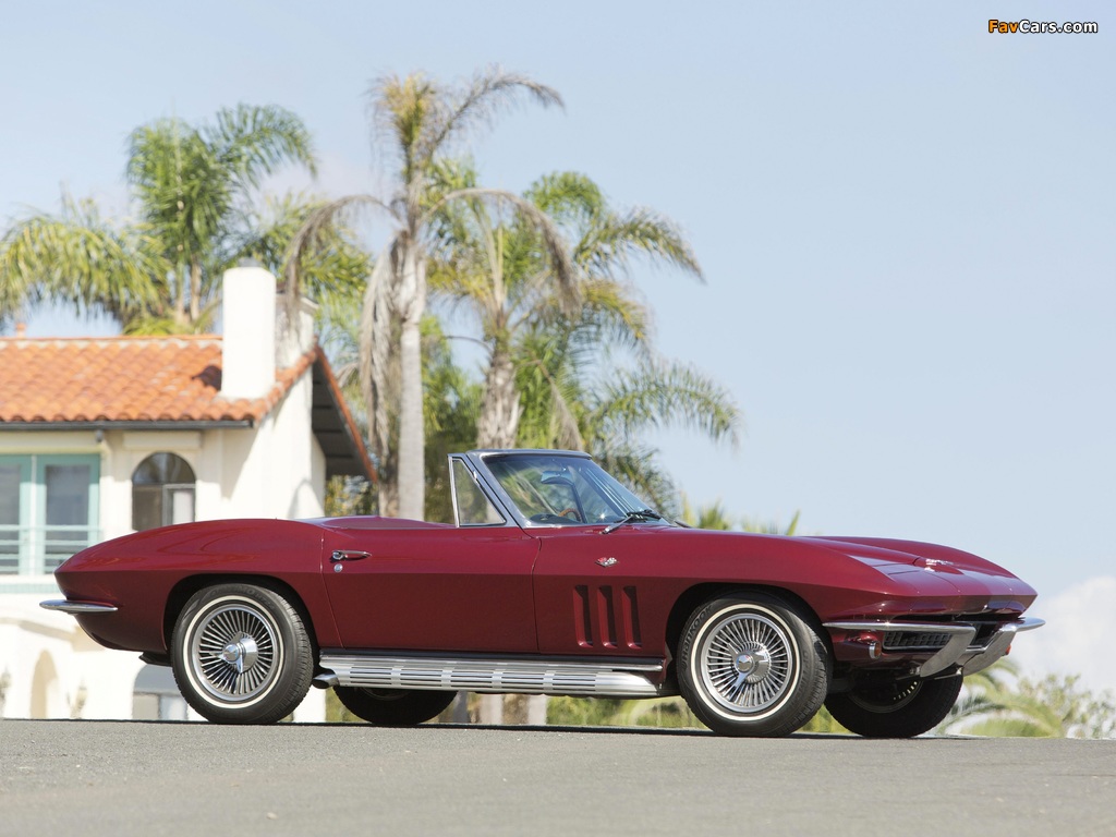 Chevrolet Corvette Sting Ray 327 Convertible (C2) 1966 pictures (1024 x 768)